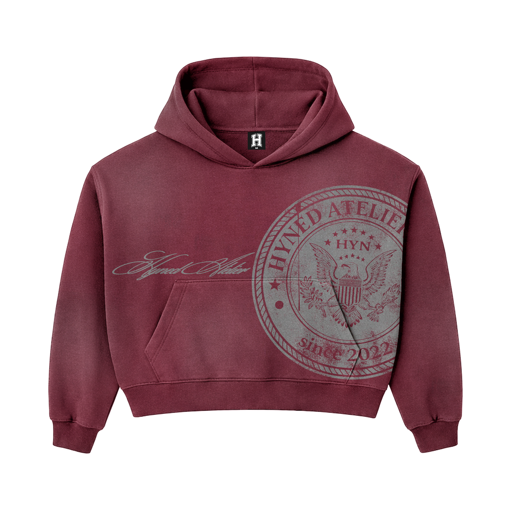 Signature Hoodie - Wine/Grey