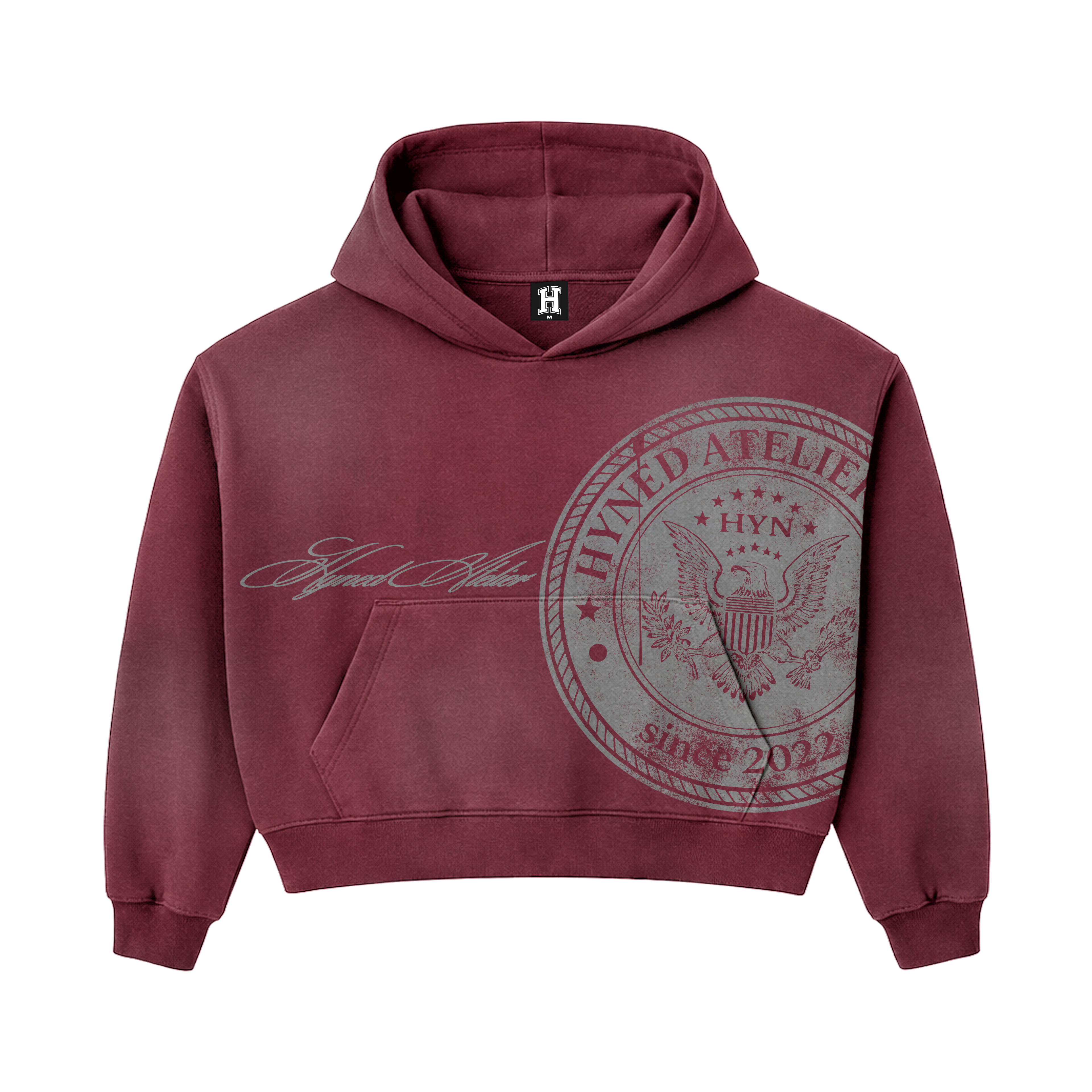 Signature Hoodie - Wine/Grey