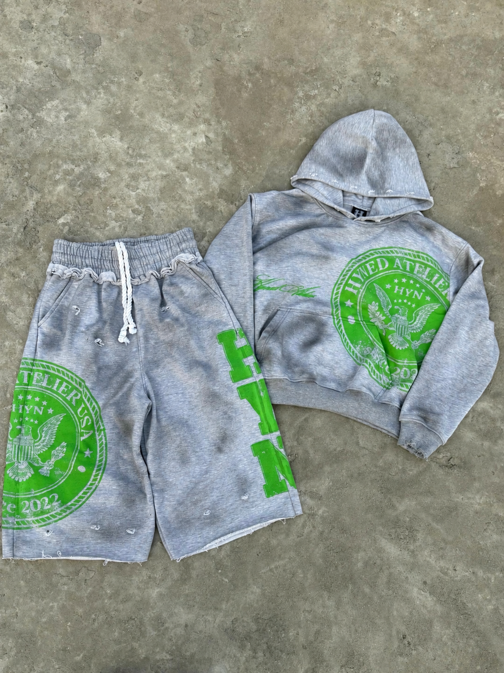Signature Hoodie - Grey/Green