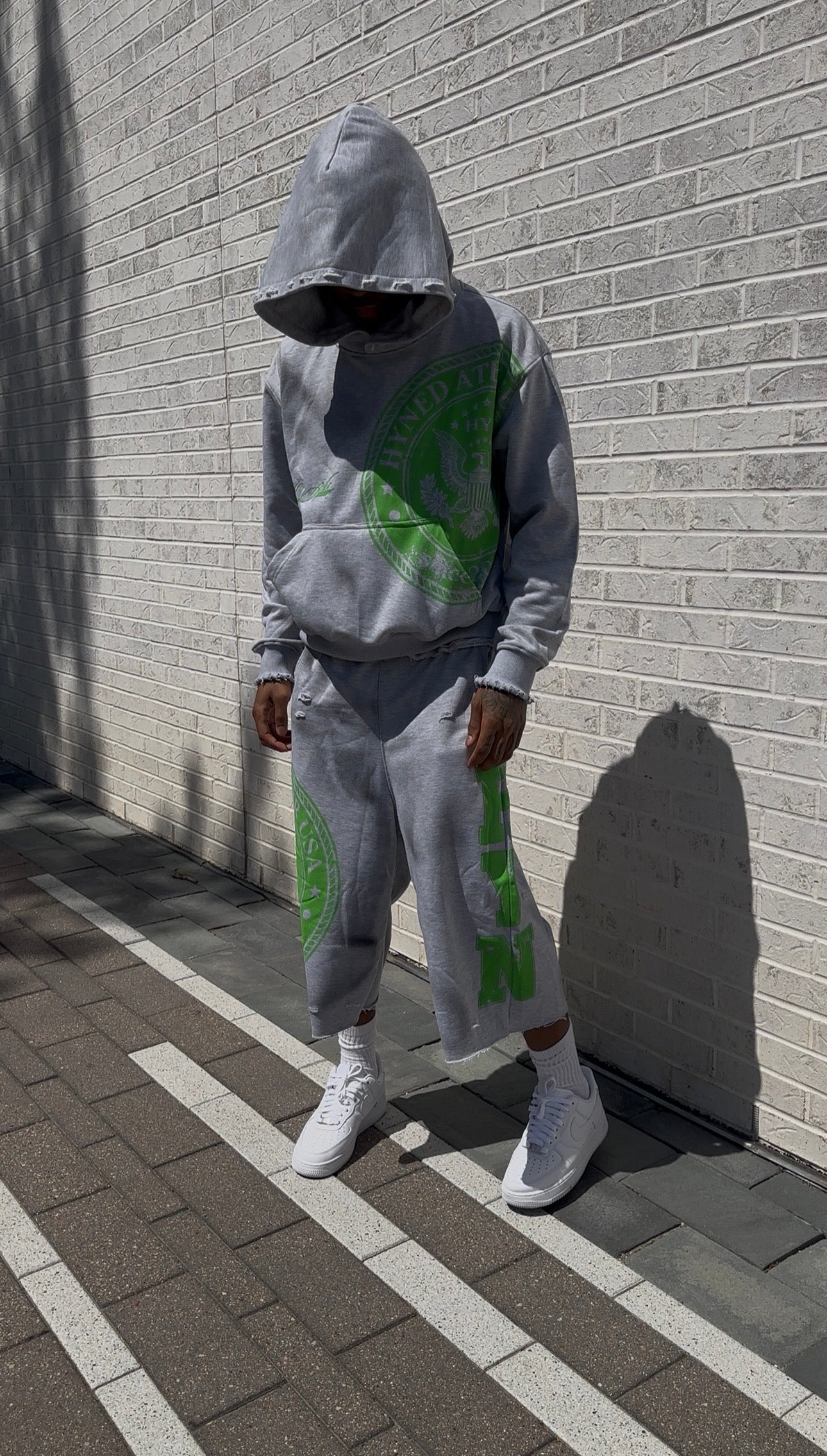 Signature Hoodie - Grey/Green