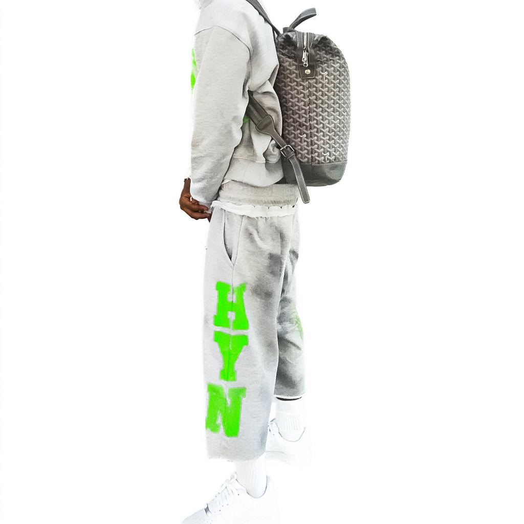 Signature 3/4 Sweatshorts - Grey/Green
