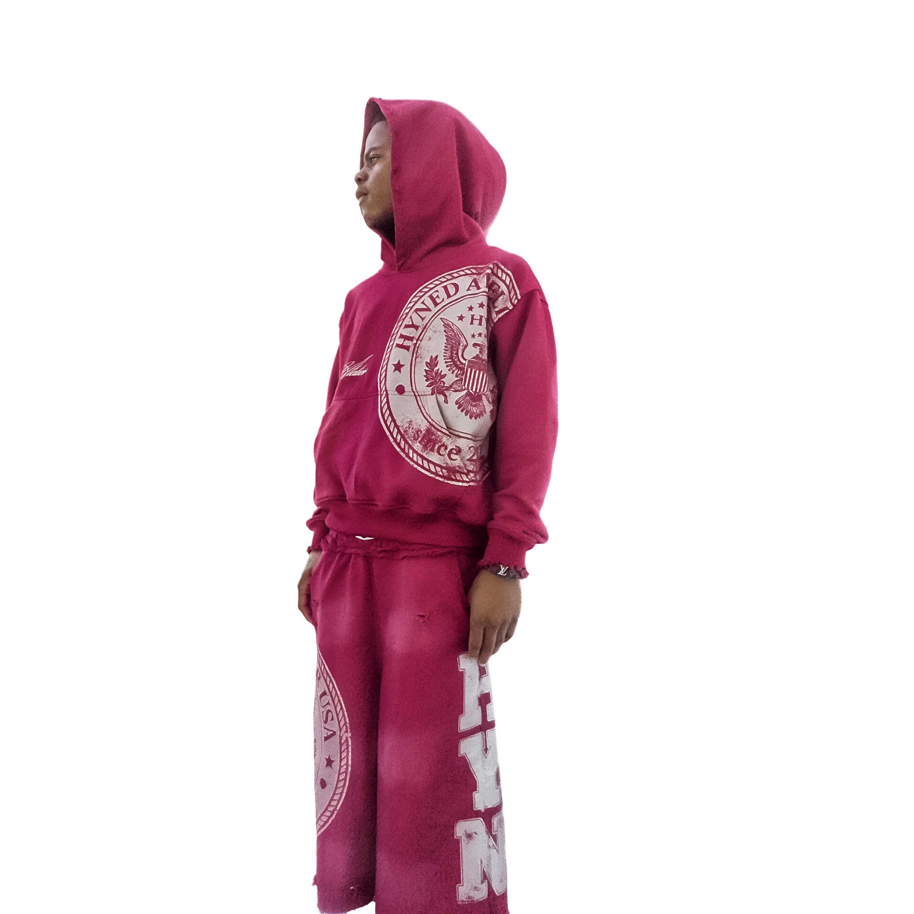 Signature Hoodie - Wine/Grey